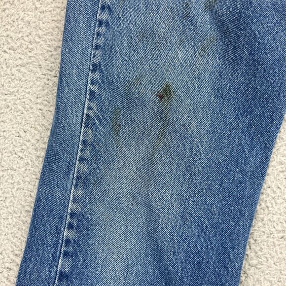 Levi's Jeans Mens 34x31 Blue Denim Regular Fit Straight Flat Front Faded Preppy - Picture 4 of 8